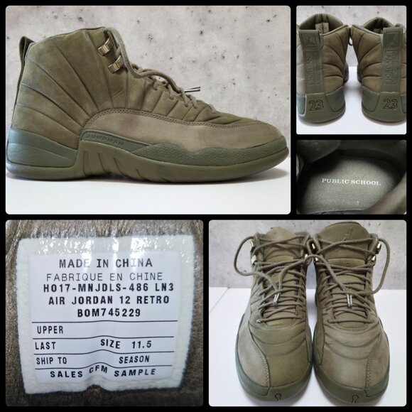 Jordan 12 Retro x PSNY Milan Olive Sales CFM Sample AJ12 Men's